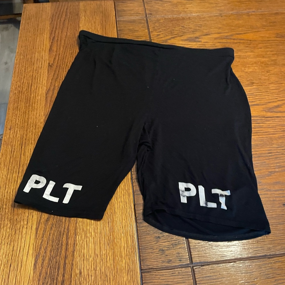 PrettyLittleThing Black PLT Logo Athletic Bike Shorts